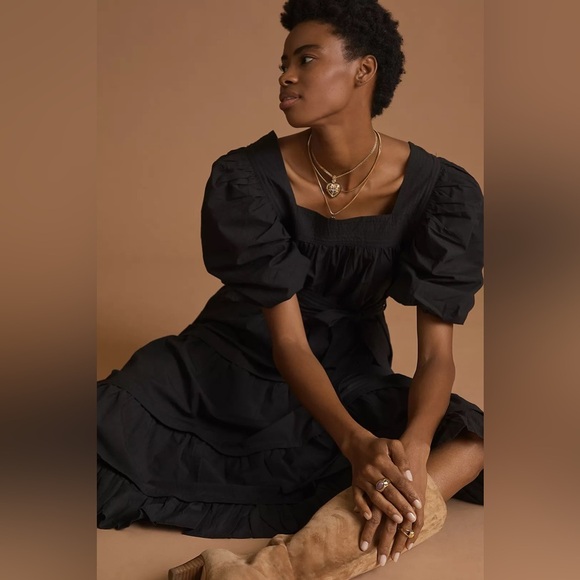 Love the Label Puff-Sleeved Midi Dress (2) - Picture 3 of 4